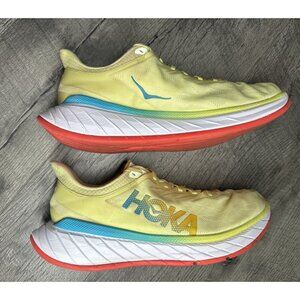 Hoka One One M Carbon X2 Shoes Mens 13 Yellow Running Sneakers Athletic Walking